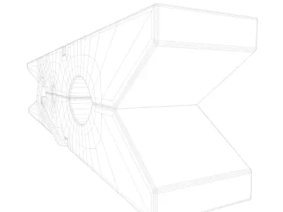 CLOTHES PEG BLACK PLASTIC Low-poly 3D model