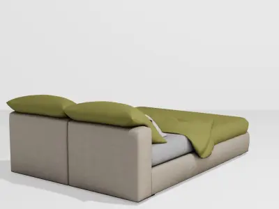 Noobist - Bed- cassindec   Low-poly 3D model