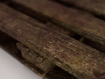 Wooden Pallet set Low-poly 3D model