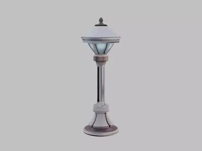 cobbled street section 4 scifi Low-poly 3D model