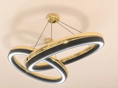 Modern chandelier 2 3D model