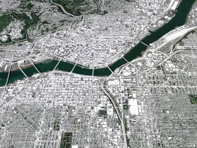 Cityscape Portland USA 3D model