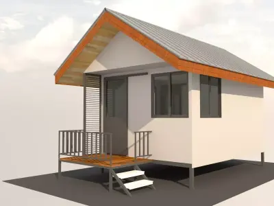 Gable house model 3D model
