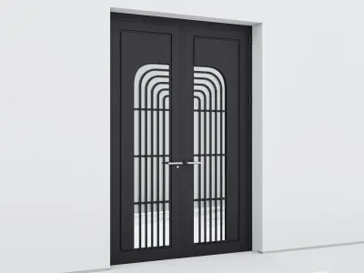 Aluminium door 306 3D model