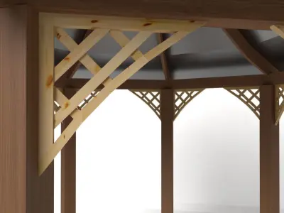 Wooden Garden Pavilion 3D model