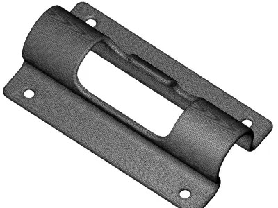 Door Latch Steel Bracket 3D print model