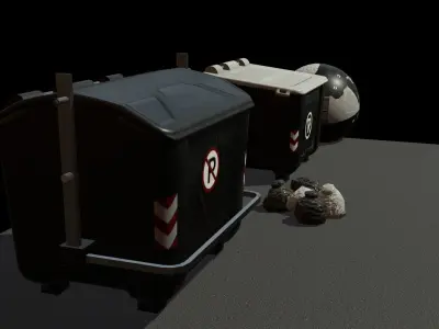 Assets low poly city realistic Low-poly 3D model