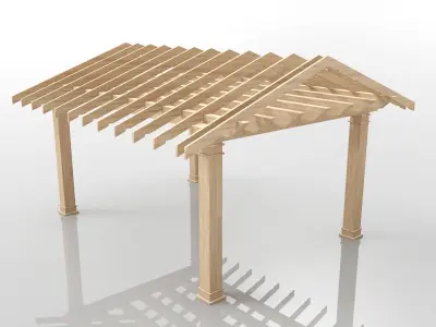 Wood Roof Collections 3D model