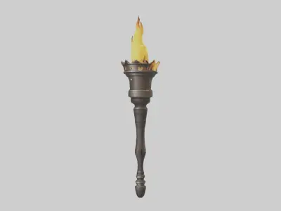Torch Model Low-poly 3D model