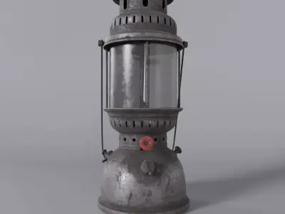 Vintage Lamp-Old oil lantern 3D model