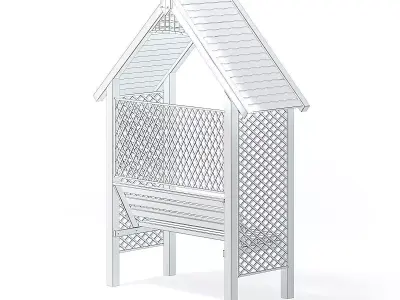 Bower with Bench 3D Model 3D model