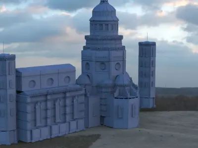 Florence cathedral Inspired full Cathedral 3D model