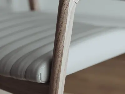 Corona Leather Chair plus Scene 3D model