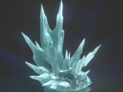 Low poly Sharp Ice Modular 210921 Low-poly 3D model