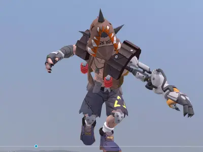 Cabal Warrior Cyborg Combatant Furious Run 3D model