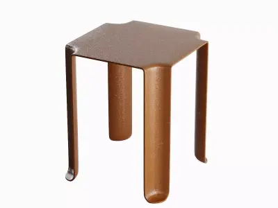 Stackable Plastic Chair A 02 3D model