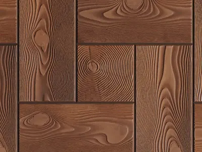 Wood Deck Tiles - PBR - 4K - Seamless Texture