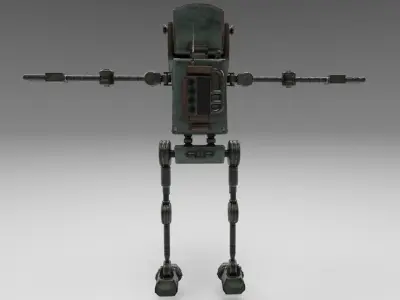 Square Robot Low-poly 3D model