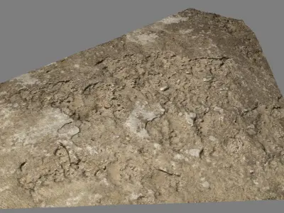 Scanned concrete 01 Low-poly 3D model