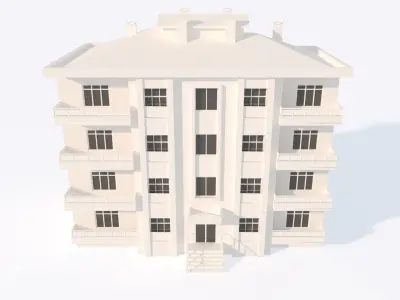 Apartment 01 apartment building 3D model