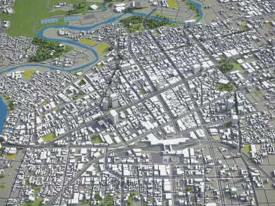 Sendai  Low-poly 3D model