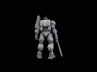 The Second New  High Poly Sci-fi Armored Soldier 3D model