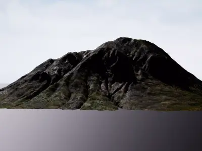 mountain environment asset Low-poly 3D model
