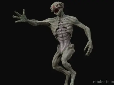 Alien monster2 Low-poly 3D model