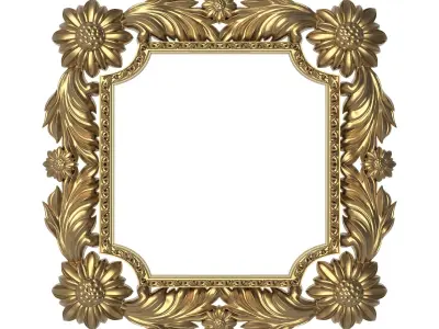 3 carved frames set 3D Model 3D Model Pack