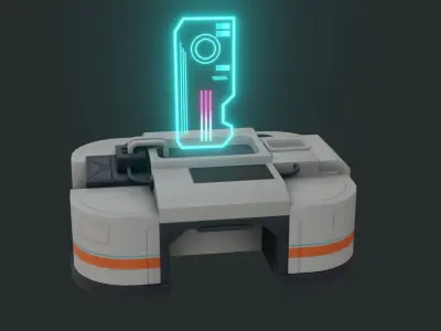 Sci-Fi Control Panel  - Game Ready - PBR Low-poly 3D model purchase