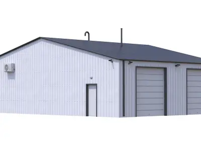 Industrial Building 11 Low-poly 3D model