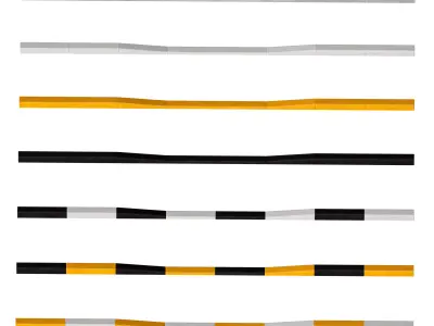 Curb set of squeegees 3D model