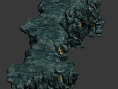 Trapped Dragon Cave - Mountain 02 3D model