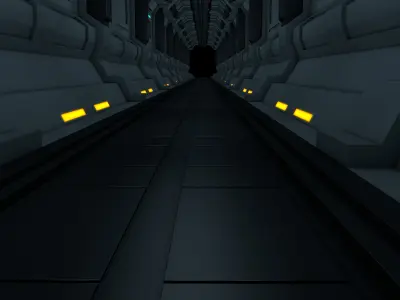 Sci Fi Tunnel Low-poly 3D model purchase
