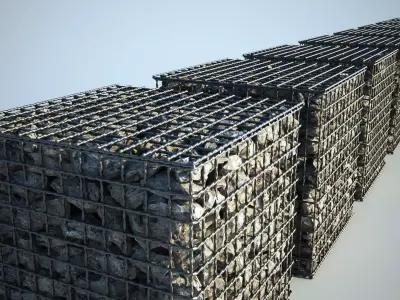 Gabion 3d metal boxes 3D model