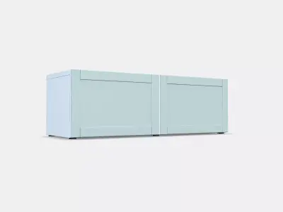 BESTA Shelf unit with doors 21 Low-poly 3D model