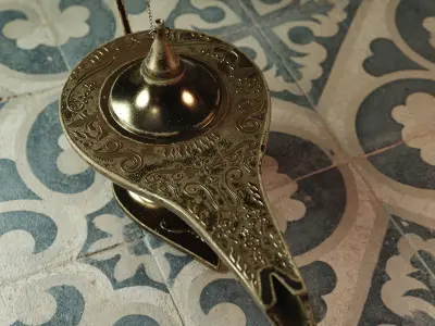 Aladdin Lamp Lowpoly PBR Low-poly 3D model