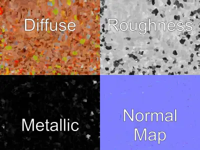 Rustic Wooden Market Stall with Produce model pack Low-poly 3D model