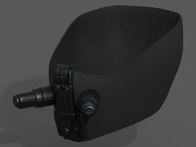 Gas mask respirator scifi futuristic  Low-poly 3D model