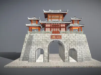 Ancient City Gate 3D model