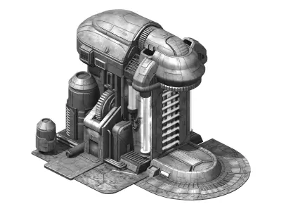 Functional mechanical object 01 3D model