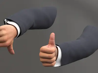  Male Arm Expressing Dislike Animated Rigged for Maya 