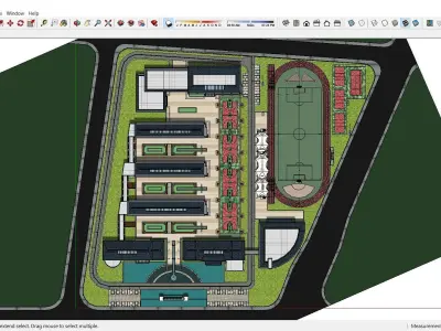 Sketchup School and University K3 3D model