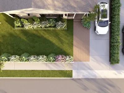  3D Exterior Scene 3D model design garden and landscape 3D model 12