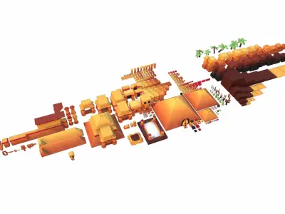 Dessert Temple - Proto Series Low-poly 3D model