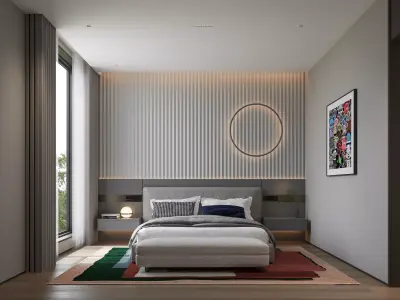 Modern Bedroom Interior 3D model