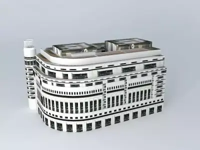 20 Cabot Square, London Free 3D model