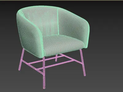 Ramsey resting chair light grey 3D model