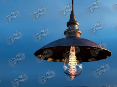 Lamp - Edison light bulb 3D model