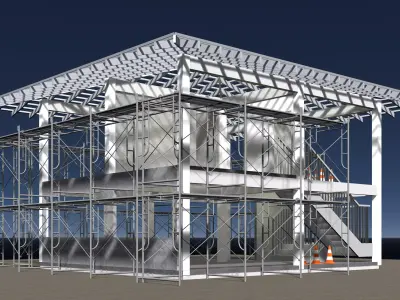 House under construction 25-60 3D model